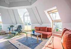 Wohnzimmer mit Sofa-Residenz Rosengrund, Whg. D 14 Galerie - Ferienhaus / Ferienwohnung Büsum - 5