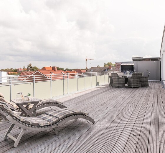 Ansicht Terrasse-"MeerGenuss", Penthouse-WHG - Ferienhaus / Ferienwohnung Büsum -  19
