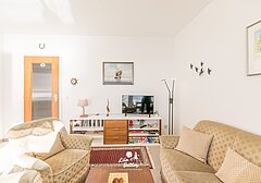 Wohnzimmer mit TV-Hochhaus Whg. 153 - Ferienhaus / Ferienwohnung Büsum - 5