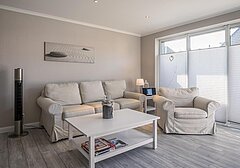 Wohnzimmer Sofa mit Schlaffunktion-Strandpirat 1, Whg. Dünenoase - Ferienhaus / Ferienwohnung Büsum - 3