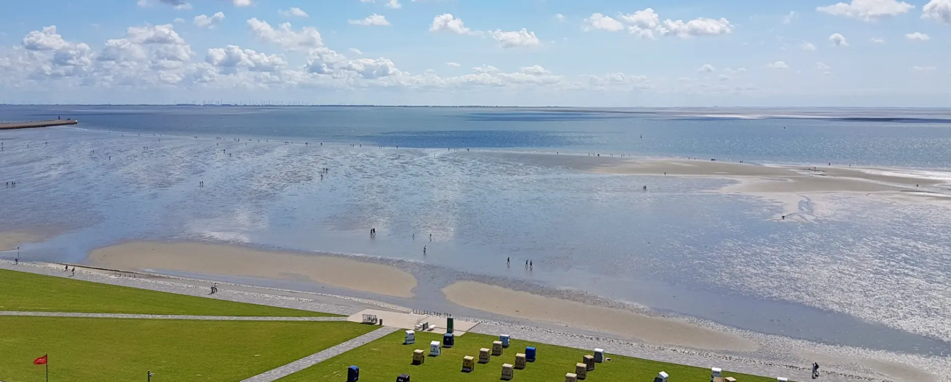 Foto des Büsumer Badestrandes