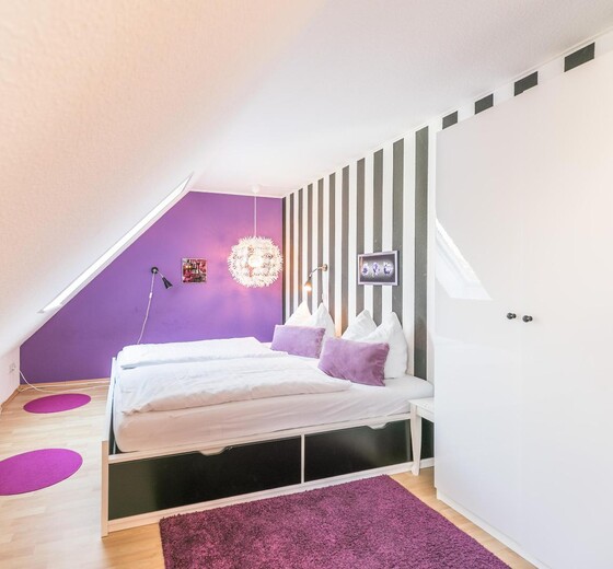 Schlafzimmer 2 mit Doppelbett-Haus Wassermann 21b - Ferienhaus / Ferienwohnung Büsum -  22