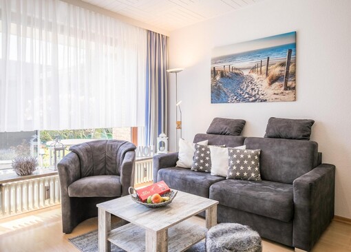 Wohnzimmer mit Couchganitur-Schloß am Meer, Whg. 5 - Ferienhaus / Ferienwohnung Büsum - 1