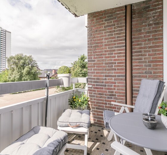 Balkon mit Aussicht auf das Hochhaus-Nordseekante Whg. 503, App. Fiete - Ferienhaus / Ferienwohnung Büsum -  9