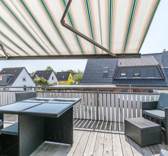 Blick auf die Dachterrasse-Wellenhus - Ferienhaus / Ferienwohnung Büsum -  29