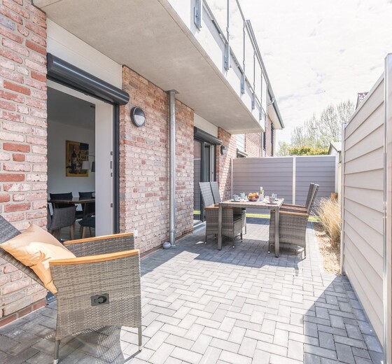 Terrasse mit Zugang zur Küche-Deichidyll, Whg. Glücksmomente - Ferienhaus / Ferienwohnung Büsum -  33