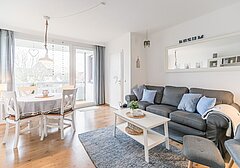 Wohnzimmer mit Essplatz-Nordseeperle, Whg. 324 - Ferienhaus / Ferienwohnung Büsum - 5