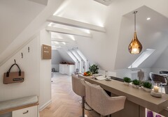Sitzgelegenheit Küche-WOLKEN.NEST Penthouse-Suite - Ferienhaus / Ferienwohnung Büsum - 5