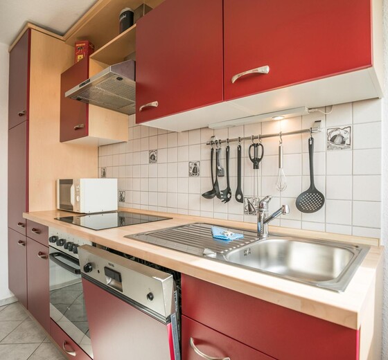 Blick auf Küchenzeile-Appartement Svea - Ferienhaus / Ferienwohnung Büsum -  7