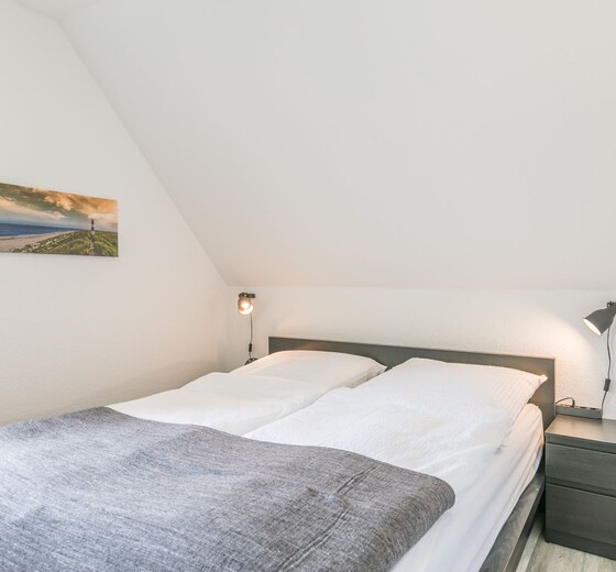 Doppelbett Schlafzimmer-Strandglück - Ferienhaus / Ferienwohnung Büsum -  9