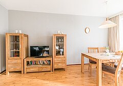 Wohnzimmer mit TV-Nordseekante, Whg. 442- Ferienhaus / Ferienwohnung Büsum - 4