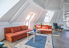 Wohnzimmer mit Sofa-Residenz Rosengrund, Whg. D 14 Galerie - Ferienhaus / Ferienwohnung Büsum - 3