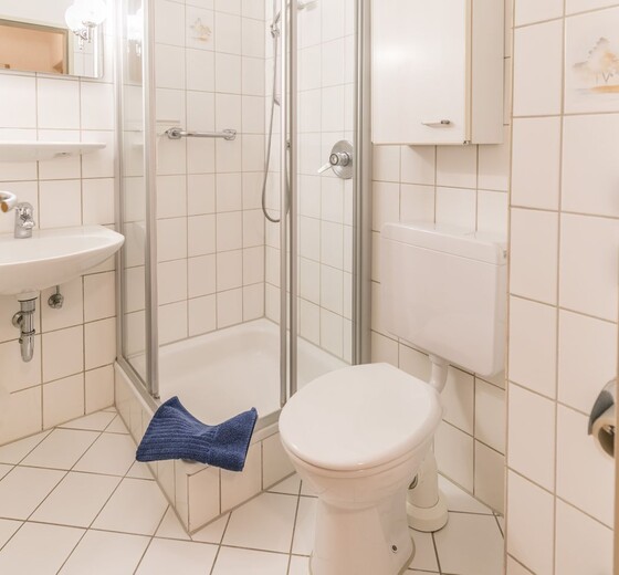 Badezimmer mit Toilette-Am Altenhof Whg. 2 - Ferienhaus / Ferienwohnung Büsum -  9